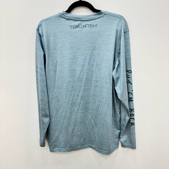 Toadfish Technical Performance Fishing Mens Long Sleeved Sz Lg blue - Picture 6 of 7